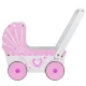 ECOTOYS Wooden Doll Pram and Walker with Canopy