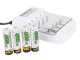 AA (R6) / AAA (R3) / Ni-Mh Ni-Cd Battery Charger + 4x AA Battery 4700 mAh