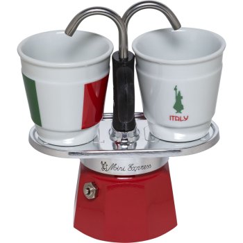 Bialetti Mini Italia Espresso Maker Set with 2 Cups