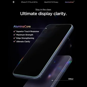 Spigen Glas.TR EZ Fit Privacy Tempered Glass for iPhone 16 Pro (2-Pack)
