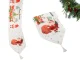 Christmas Table Runner with Santa Claus, 205x35 cm, White