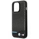 Apple iPhone 14 Pro Max 6,7\" BMW Leather Carbon Case Cover (BMHCP14X22NBCK), Black