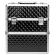 Professional Makeup Train Case XXL Organizer Box, black