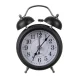 Izoxis 25473 Retro Alarm Clock with LED Backlight, Black