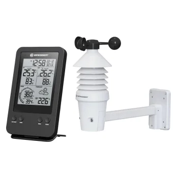 Bresser 7002531 3-in-1 Professional Anemometer with Base Station, Black