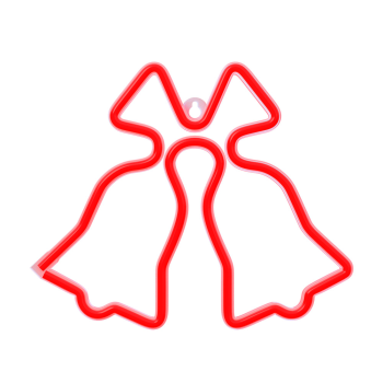 Forever Neon Decorative LED Lamp Figure Flashlight with USB, Christmas Bells