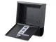 Mailbox with Newspaper Tube, Stainless Steel, Black