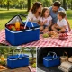 Collapsible Thermal Picnic and Shopping Basket, Blue