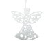 Christmas Tree Ornaments Glitter Angels, 3 pcs, White