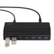 Orico 7-Port USB 3.0 Hub with Power Adapter, Black