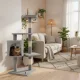 Petsi Cat Scratching Post with House and Platforms, 110 cm, Grey