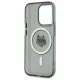 Karl Lagerfeld iPhone 15 Pro Max Case IML Metal Choupette Head MagSafe, Black