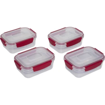 Joseph Joseph Nest Lock Food Container Set, 4-Piece, Red