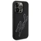 Karl Lagerfeld 3D Rubber Signature Case for iPhone 15 Pro, Black