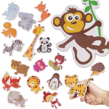 Foam Bath Stickers Animals, 18 pcs