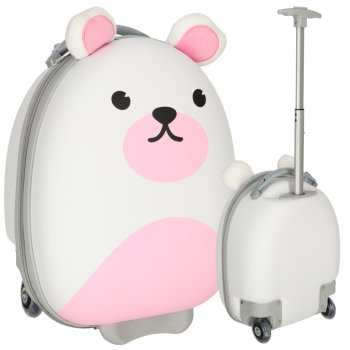 Kids Travel Luggage Carry Bag Ride On Suitcase Trolley, Mouse
