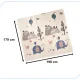 Double-sided Foldable XPE Foam Play Mat Pad Rug for Kids, Elephants-Road, 198x179cm
