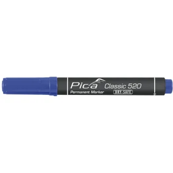Pica 520 Permanent Marker, 1-4 mm Round Tip, Blue