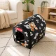 Foldable Dog and Cat House Bed with Removable Mat L, Black