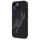 Karl Lagerfeld 3D Rubber Signature vāciņš iPhone 15 - Melns
