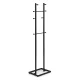 ModernHome Coat Rack Stand with 8 Hooks, 175 cm Metal Hall Tree for Entryway, black