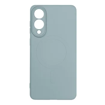 Liquid Silicone Case for Samsung Galaxy S25 Edge with MagSafe, Light Blue