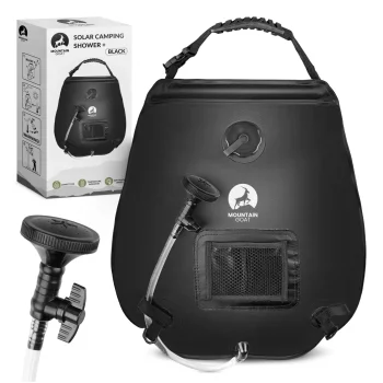 4Fizjo Mountain Goat Portable Solar Shower 20L, Black