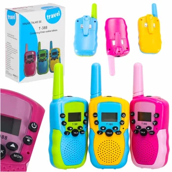 Kids Walkie Talkies 3-Piece Set 3km Range, Multicolor