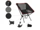 Folding Camping and Fishing Chair, Black/Red