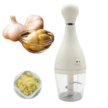Manual Rotary Vegetable and Onion Chopper, White