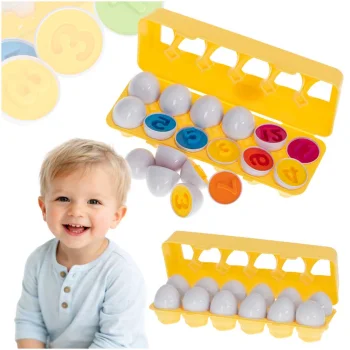 Educational Eggs Puzzle Numbers Montessori Sorter Toy, 12 pcs