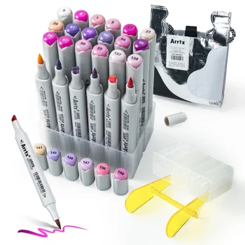 Double-sided Marker Pens Arrtx Oros, 24 Purple Shades