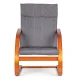 ModernHome Rocking Chair, Grey/Walnut