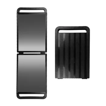 Double Folding Hairdressing Mirror, Black