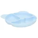 Silicone Tableware Set for Kids, 4 Pieces, Bear, Blue
