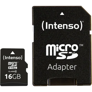 Intenso 16GB microSDHC Memory Card Class 10 with Adapter
