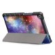 Huawei MediaPad M5 Lite 8.0\" Tri-fold Stand Cover Case, Purple Cosmic Space