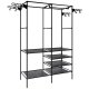 Large Clothes Hanger Rack Open Wardrobe with Storage Shelves Clothe Closet Ruhhy 22671
