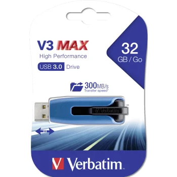 USB Flash Drive Verbatim Store 'n' Go V3 MAX 32GB, USB 3.2 Gen 1, Blue (49806)
