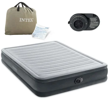 Intex 67770ND Double Air Mattress with Built-in Pump, 203x152x33 cm