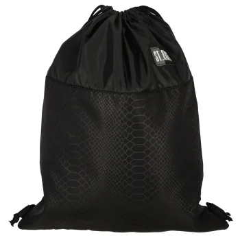 ST. Right Shoe and Gym Bag SO1 Shiny Snake, Black
