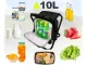 Folding Camping Chair with Backpack and Cooler Bag 3-in-1, Black