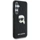 Karl Lagerfeld Leather Monogram Pin Logo Karl Head Case for Samsung Galaxy S25 Black