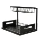 2-Tier Pull-Out Kitchen Under Sink Organizer, Black