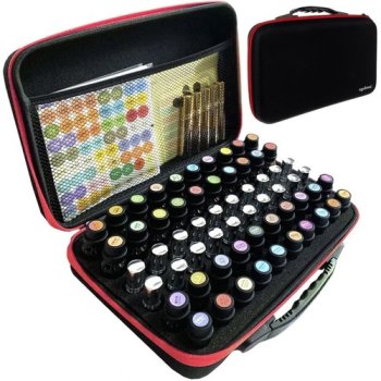 Soulima 22886 Nail Polish Organizer Case for 60 Bottles, Black