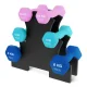 4FIZJO 7 kg Cast Iron Dumbbell Set with Stand