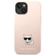 Karl Lagerfeld Silicone Choupette Body Case for iPhone 14 Plus, Pink