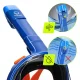 4Fizjo TSUNAMI L/XL Full Face Snorkeling Mask, Blue