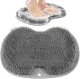 Silicone Back and Foot Scrubber Massager, 27x20 cm, Grey