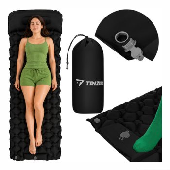 Trizand Single Self-Inflating Mattress with Built-in Pump, 190x60 cm